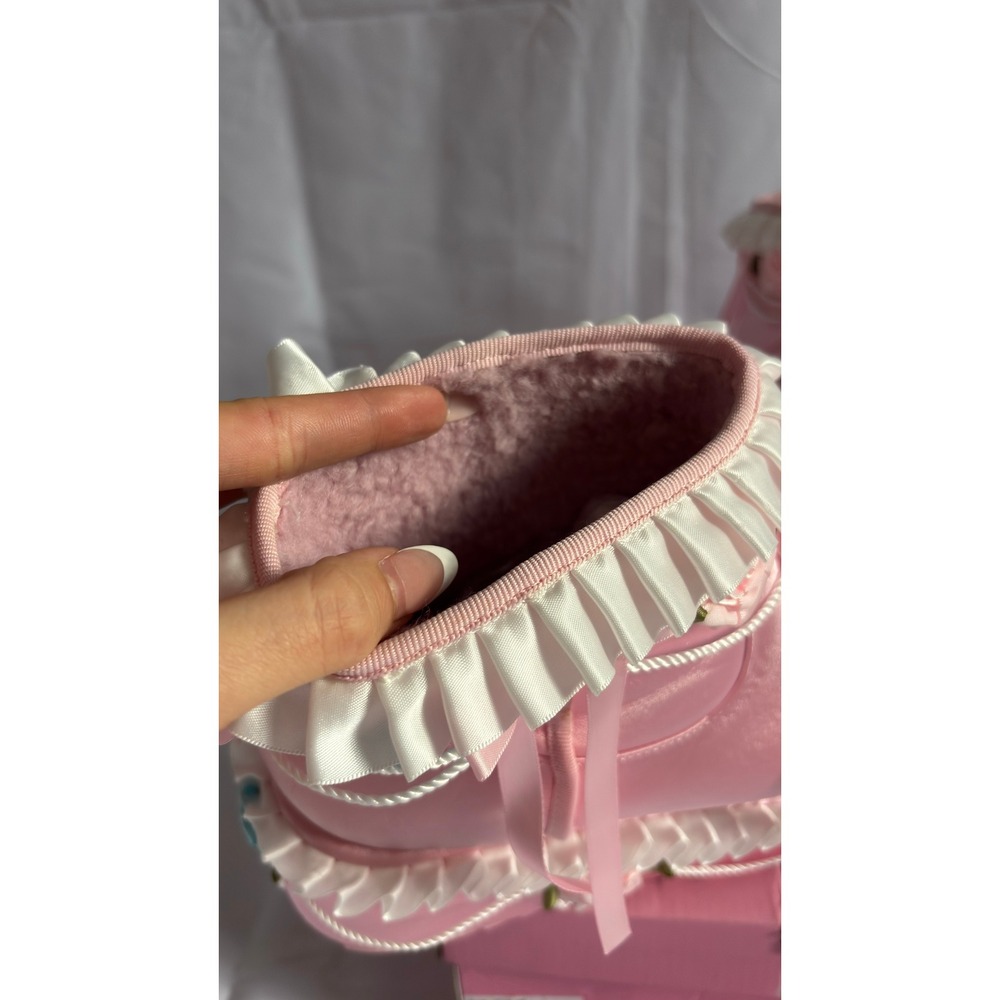 $130 NWT Dolls Kill Sugar Thrillz Elsa Cake Bootie Pink Platform Boots Women's 9 - Picture 6 of 9